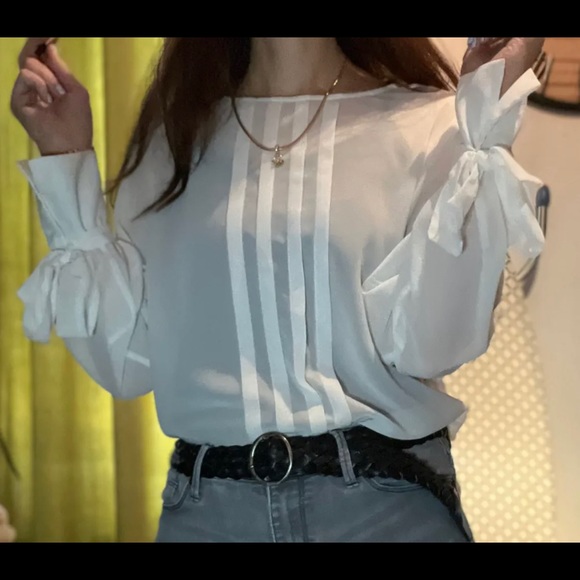 Ivory white blouses - Picture 4 of 9